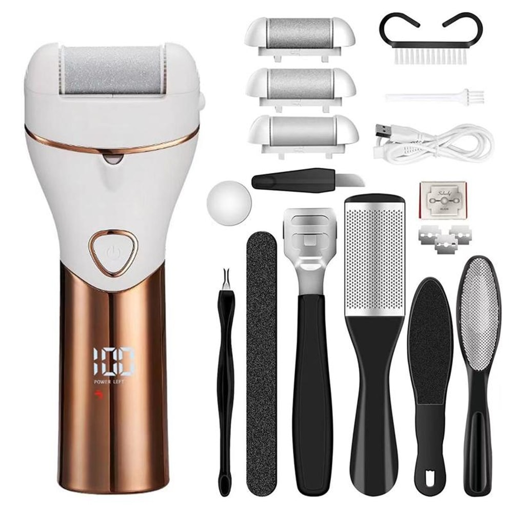 Electric Foot Callus Remover Set 10pcs Dead Skin Grinder 13