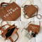 Women PU Leather Tote Bag With Letter Print LargeCapacity Crossbody Bag 1