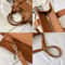 Women PU Leather Tote Bag With Letter Print LargeCapacity Crossbody Bag 2