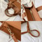 Women PU Leather Tote Bag With Letter Print LargeCapacity Crossbody Bag 2