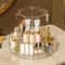 Large Capacity Rotating Cosmetic Storage Box With Transparent Compartments 0