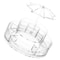 Large Capacity Rotating Cosmetic Storage Box With Transparent Compartments 1