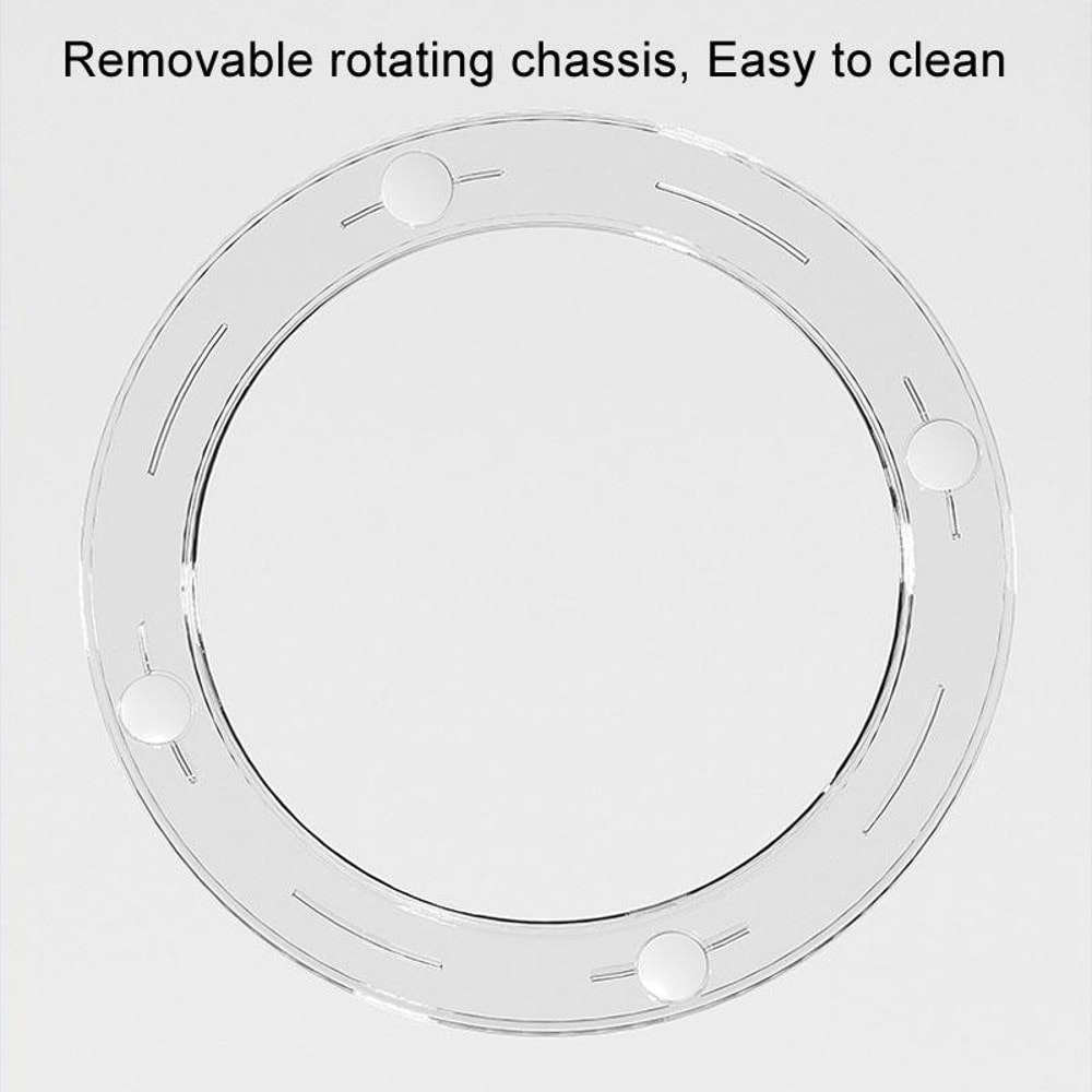 Large Capacity Rotating Cosmetic Storage Box With Transparent Compartments 5