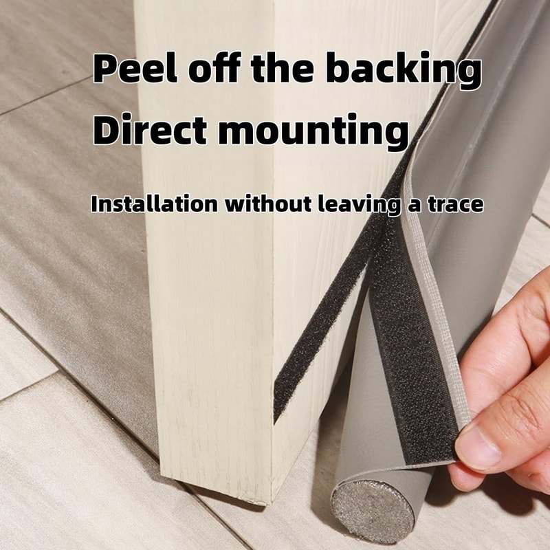 Premium Door Bottom Seal Strip, Soundproof & Windproof Self-Adhesive Door Gap Blocker
