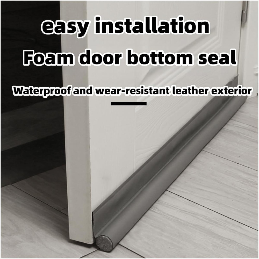 Premium Door Bottom Seal Strip, Soundproof & Windproof Self-Adhesive Door Gap Blocker