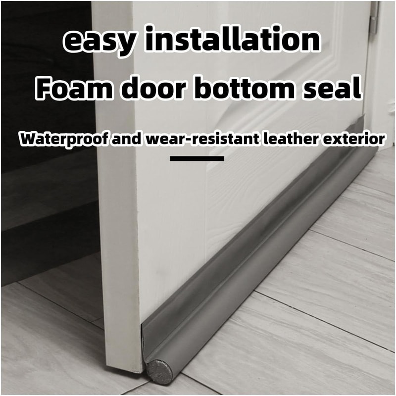 Premium Door Bottom Seal Strip, Soundproof & Windproof Self-Adhesive Door Gap Blocker