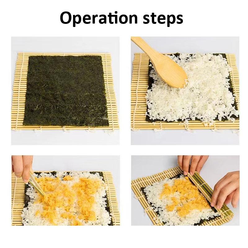 Premium Bamboo Sushi Rolling Mat, Non Adhesive Sushi Maker Tool