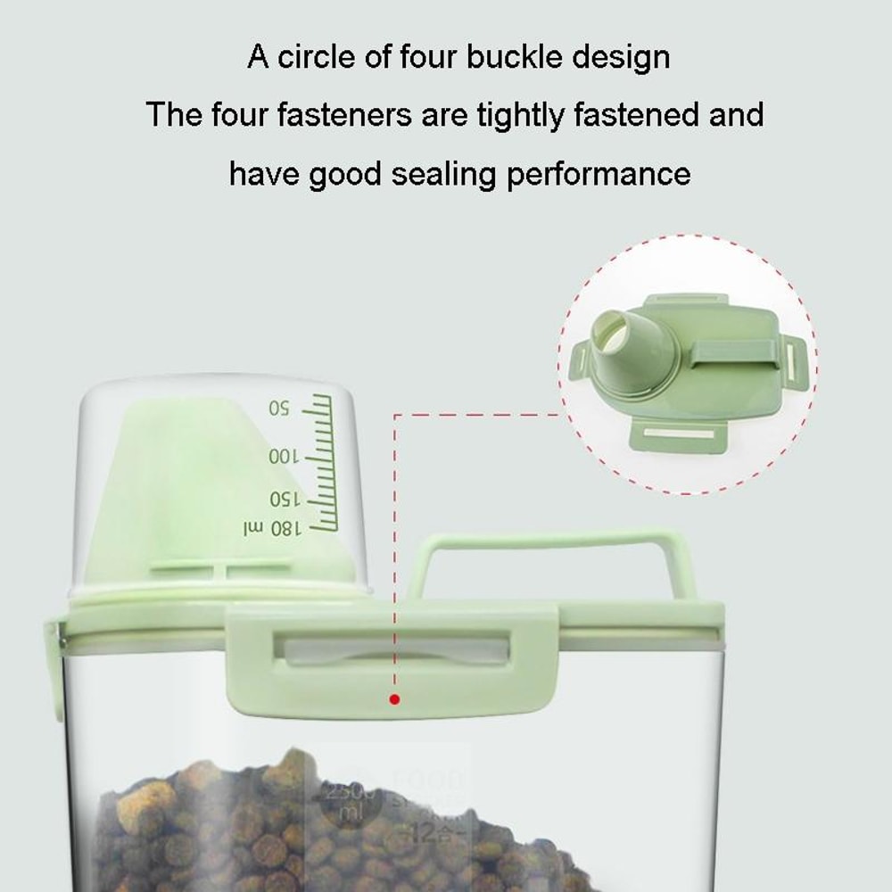 15L Premium Pet Food Storage Bucket 4Snap MoistureProof Dog Food Container 6