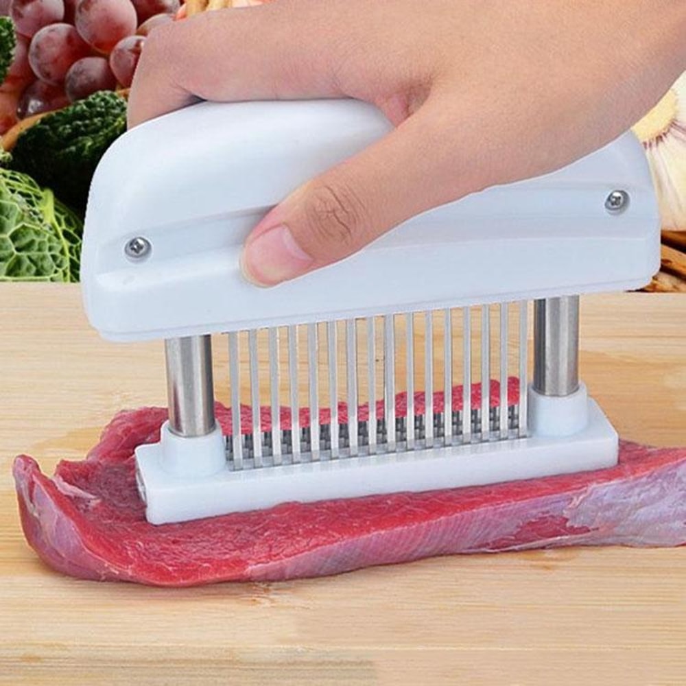 48-Pin Stainless Steel Meat Tenderizer with Handle, Kitchen Steak Needle Tool
