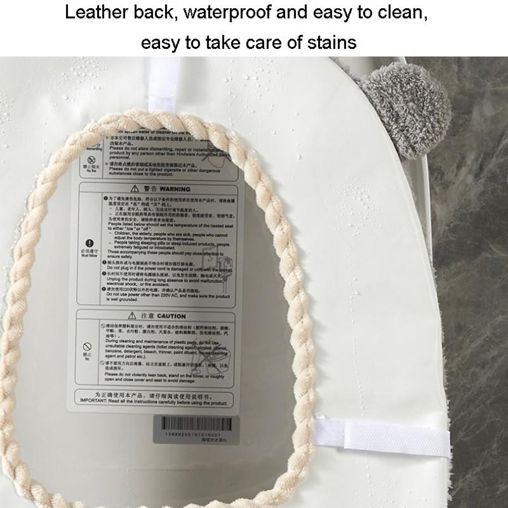 Washable Cartoon Rabbit Plush Toilet Seat Cushion Soft Thick 4