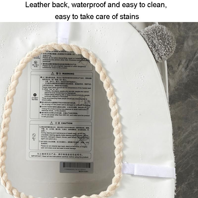 Washable Cartoon Rabbit Plush Toilet Seat Cushion Soft Thick 4