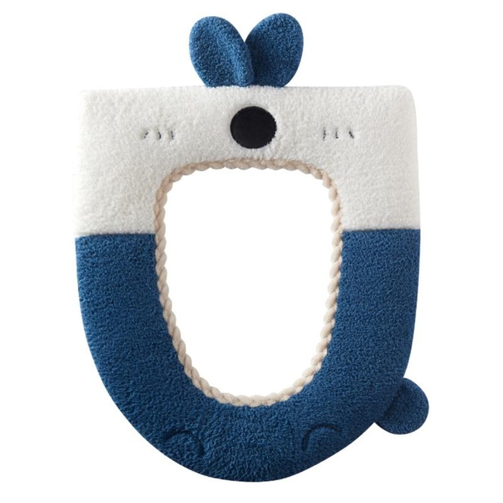 Washable Cartoon Rabbit Plush Toilet Seat Cushion Soft Thick 9