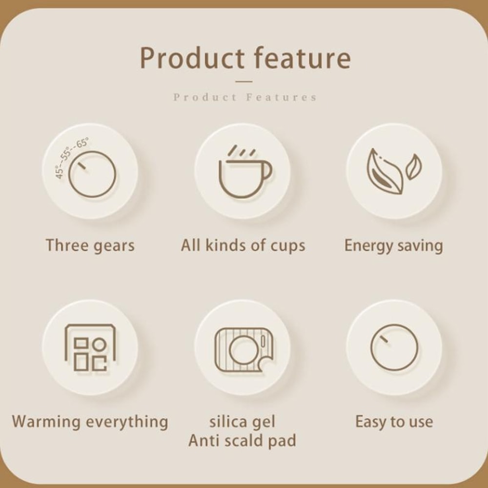 Electric Cup Warmer Thermostatic Cup Heater Coaster 1