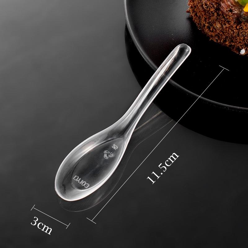 Premium Disposable PP Plastic Soup Spoon Sturdy Takeaway Utensil 2