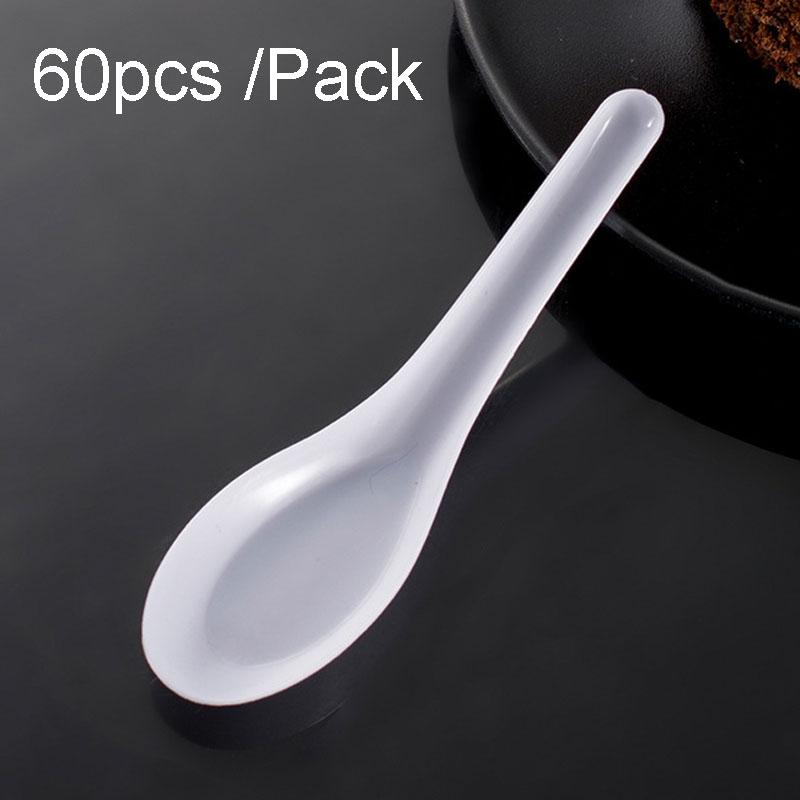 Premium Disposable PP Plastic Soup Spoon Sturdy Takeaway Utensil 7