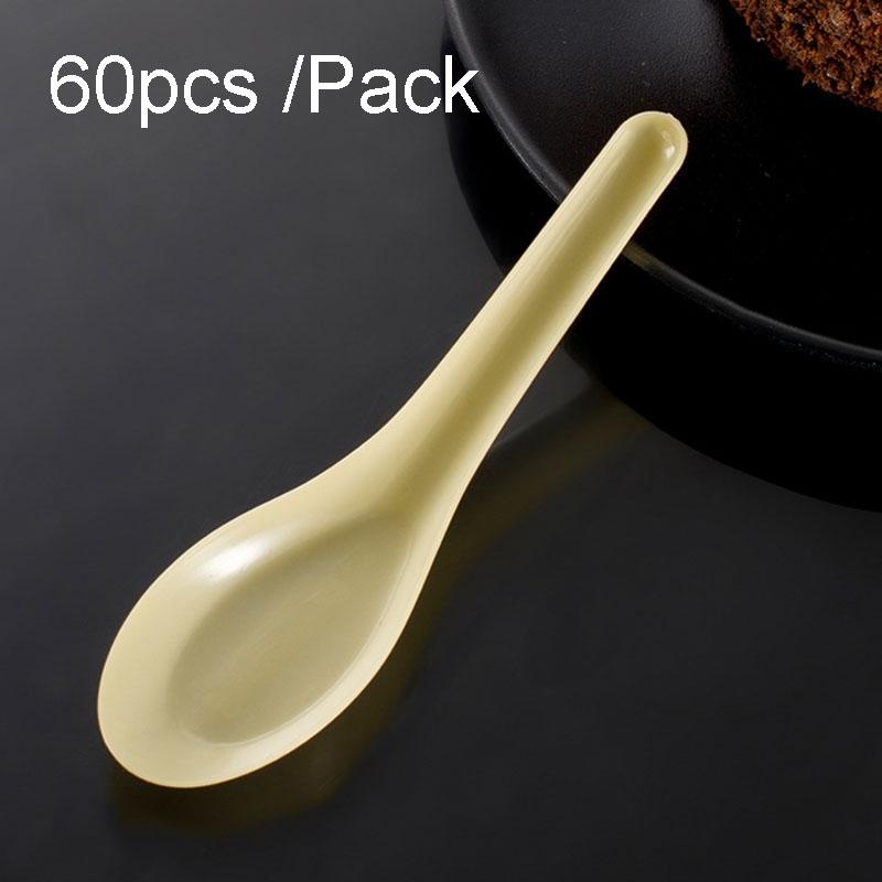 Premium Disposable PP Plastic Soup Spoon Sturdy Takeaway Utensil 6