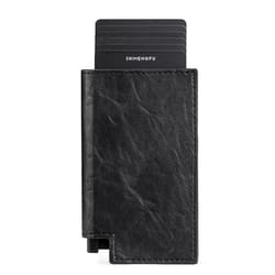 pop-up rfid leather card holder bifold wallet, slim & secure