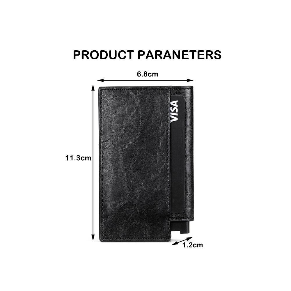 Popup RFID Leather Card Holder Bifold Wallet Slim Secure 2