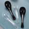 100pcs Heavy-Duty Disposable Plastic Meal Spoon, Crystal PS Fast Food Soup Ladle