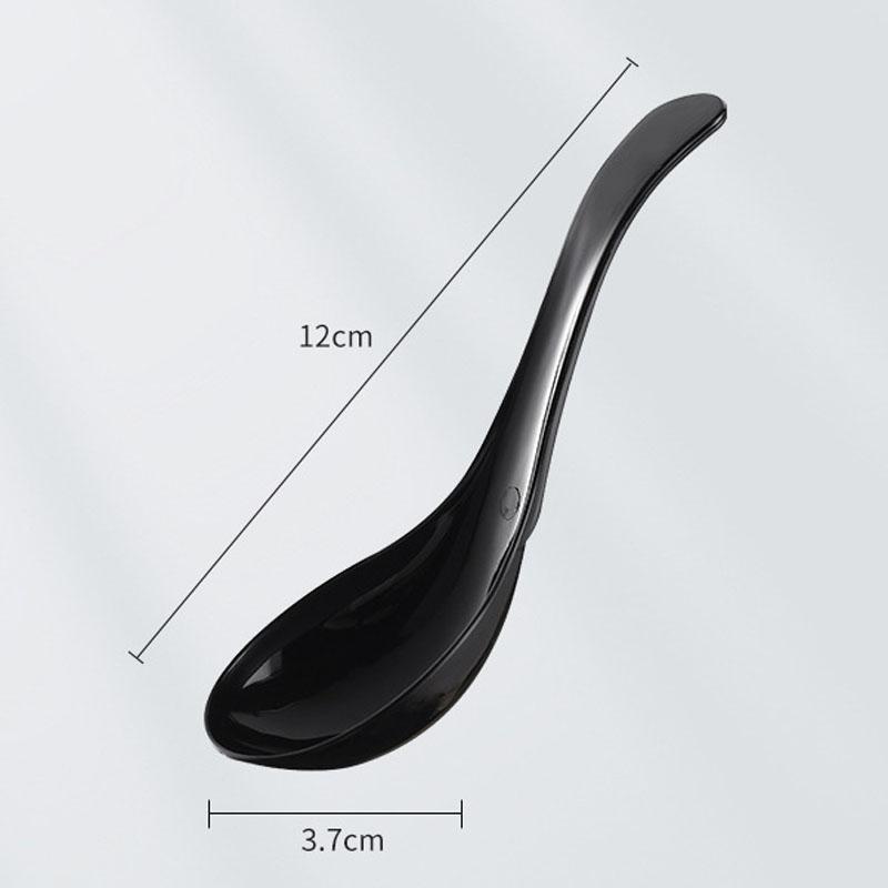 100pcs Heavy-Duty Disposable Plastic Meal Spoon, Crystal PS Fast Food Soup Ladle