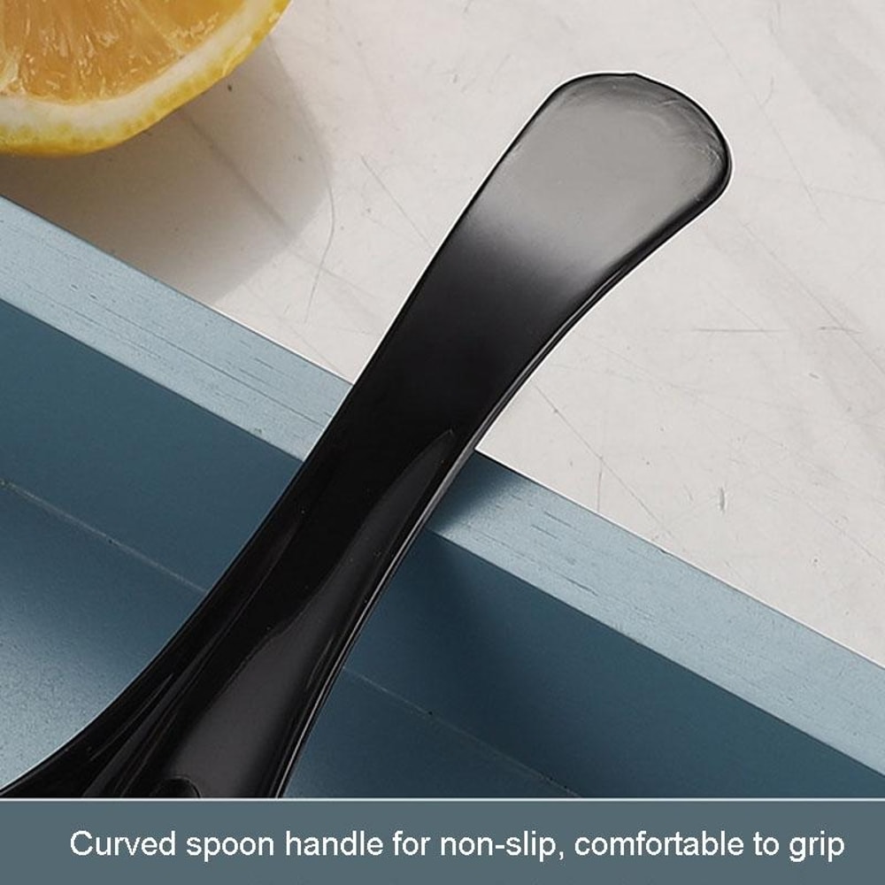 100pcs Heavy-Duty Disposable Plastic Meal Spoon, Crystal PS Fast Food Soup Ladle