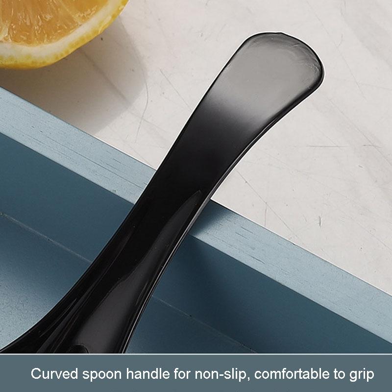 100pcs Heavy-Duty Disposable Plastic Meal Spoon, Crystal PS Fast Food Soup Ladle