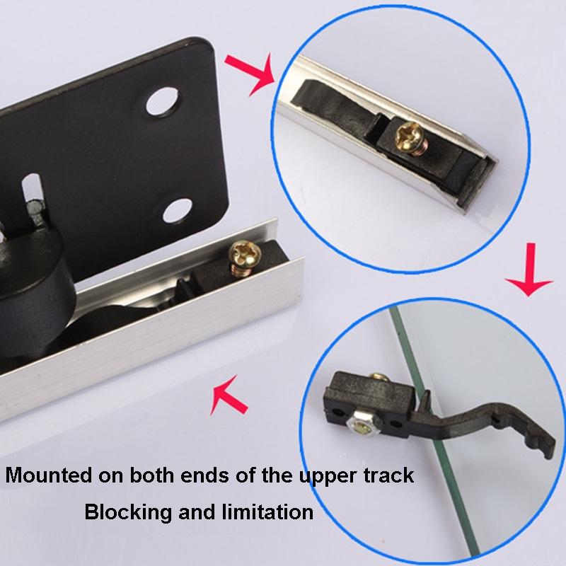 Heavy Duty Lower Track & Closet Door Pulley Hardware for Smooth Sliding