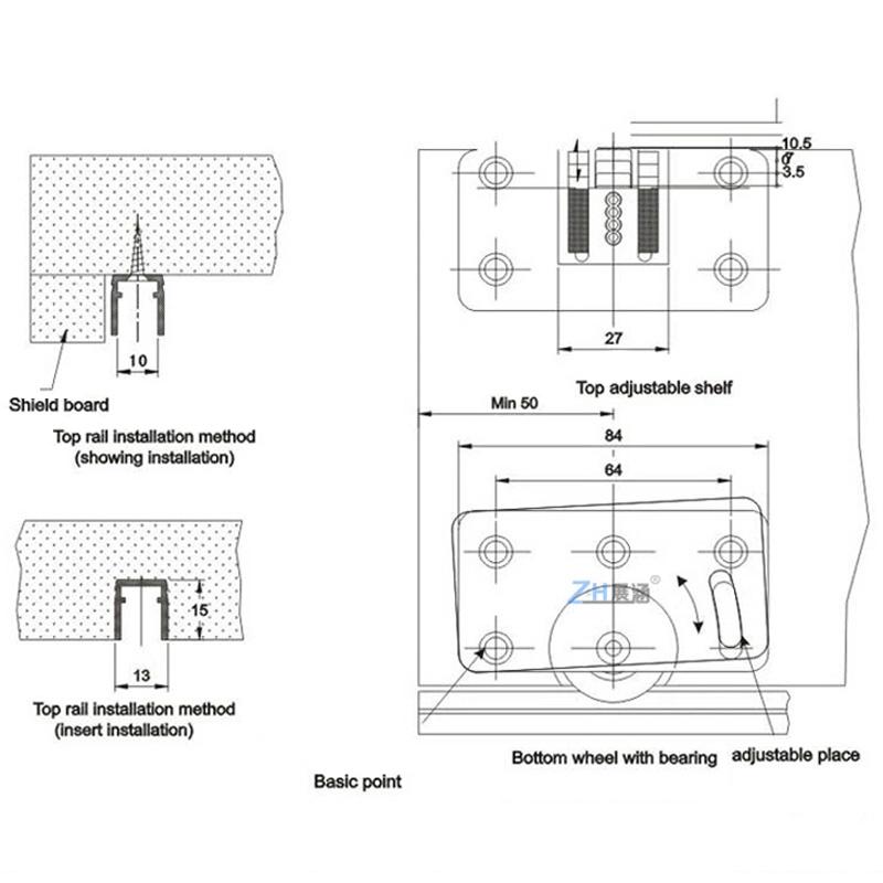 Heavy Duty Lower Track & Closet Door Pulley Hardware for Smooth Sliding