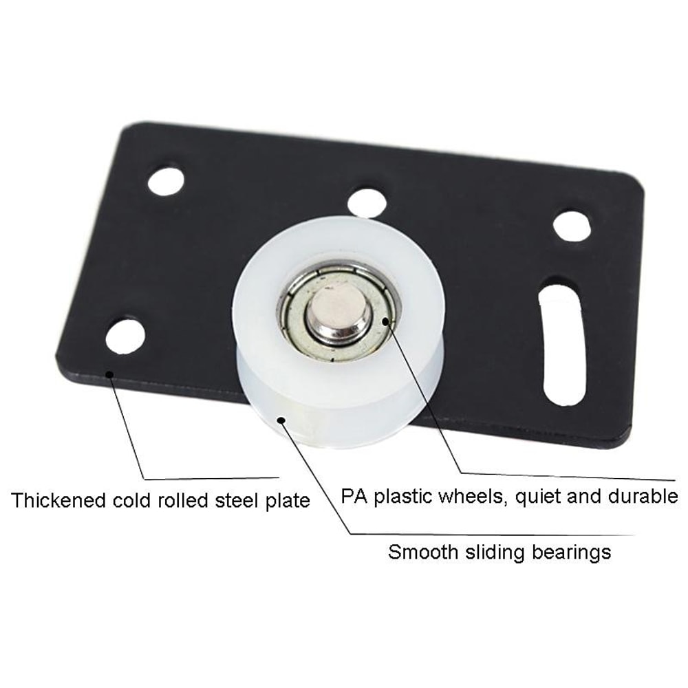 Heavy Duty Lower Track & Closet Door Pulley Hardware for Smooth Sliding