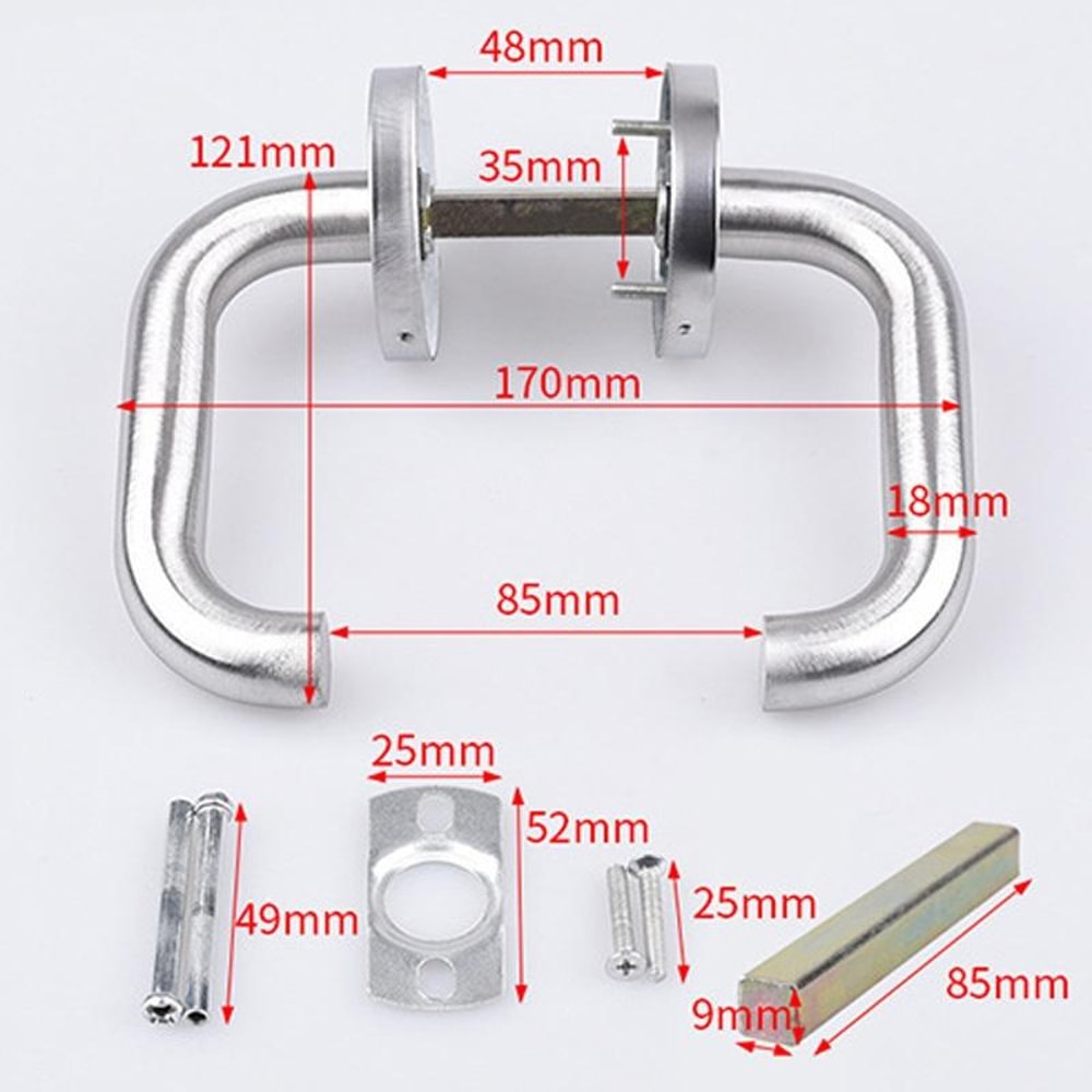 Stainless Steel Fire Door Handle Lever, Durable Passage Hardware