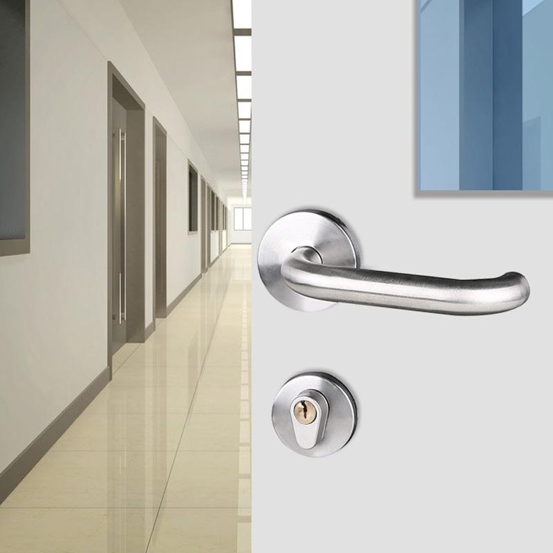Stainless Steel Fire Door Handle Lever, Durable Passage Hardware