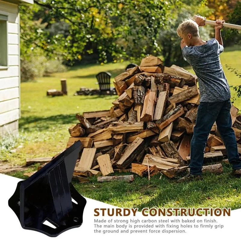 Pro Heavy Duty Manual Wood Splitter Safe Firewood Cutting Tool 3
