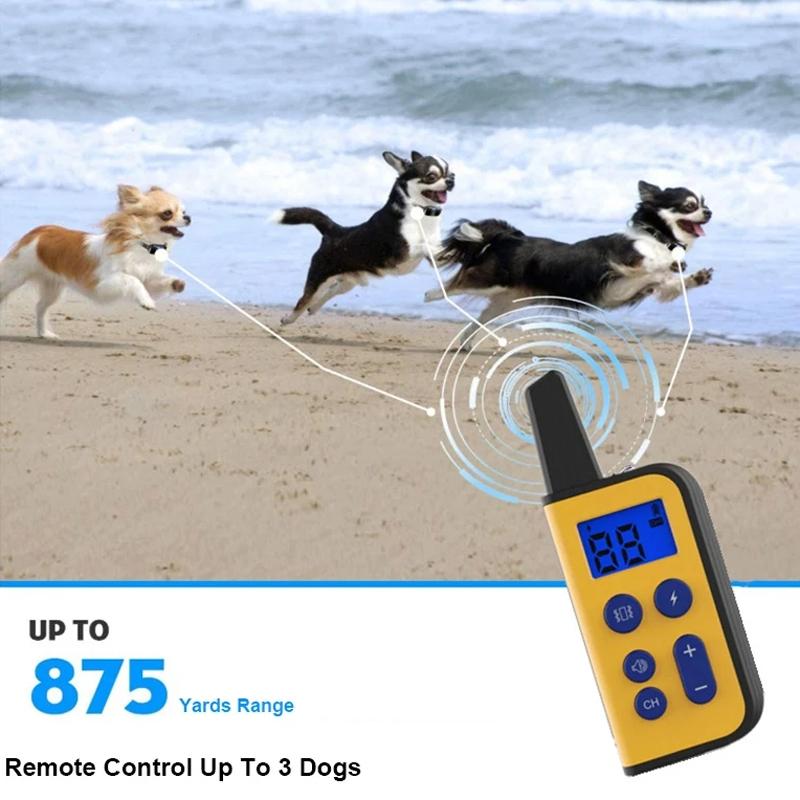 800m Remote Dog Trainer Collar With Shock Vibration For Stop Barking 1