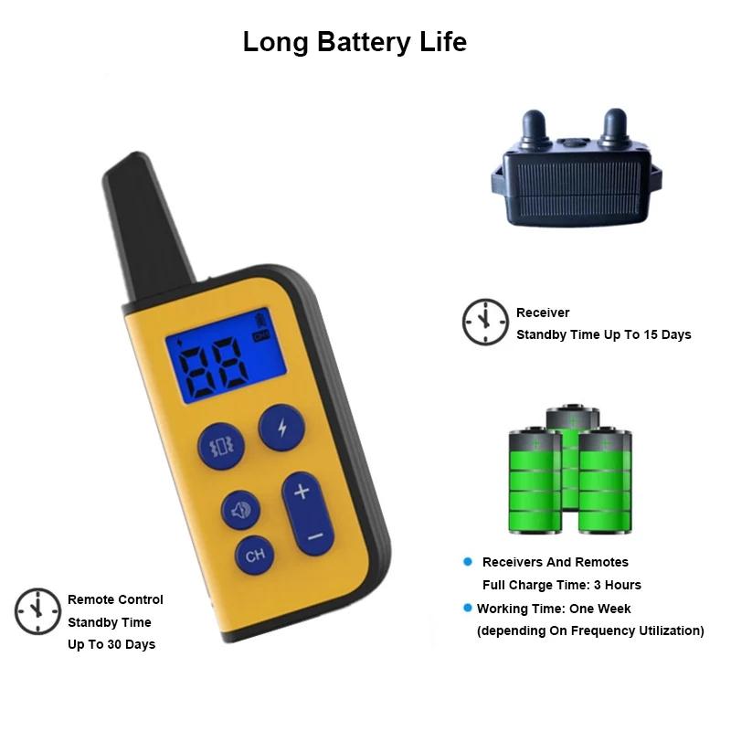 800m Remote Dog Trainer Collar With Shock Vibration For Stop Barking 3