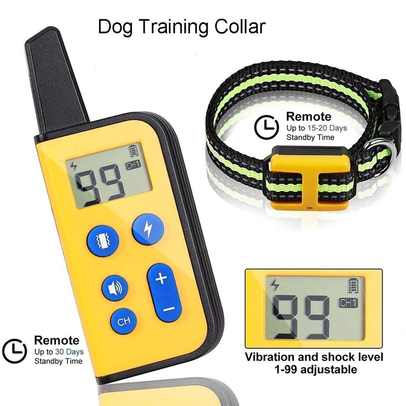 800m Remote Dog Trainer Collar With Shock Vibration For Stop Barking 4