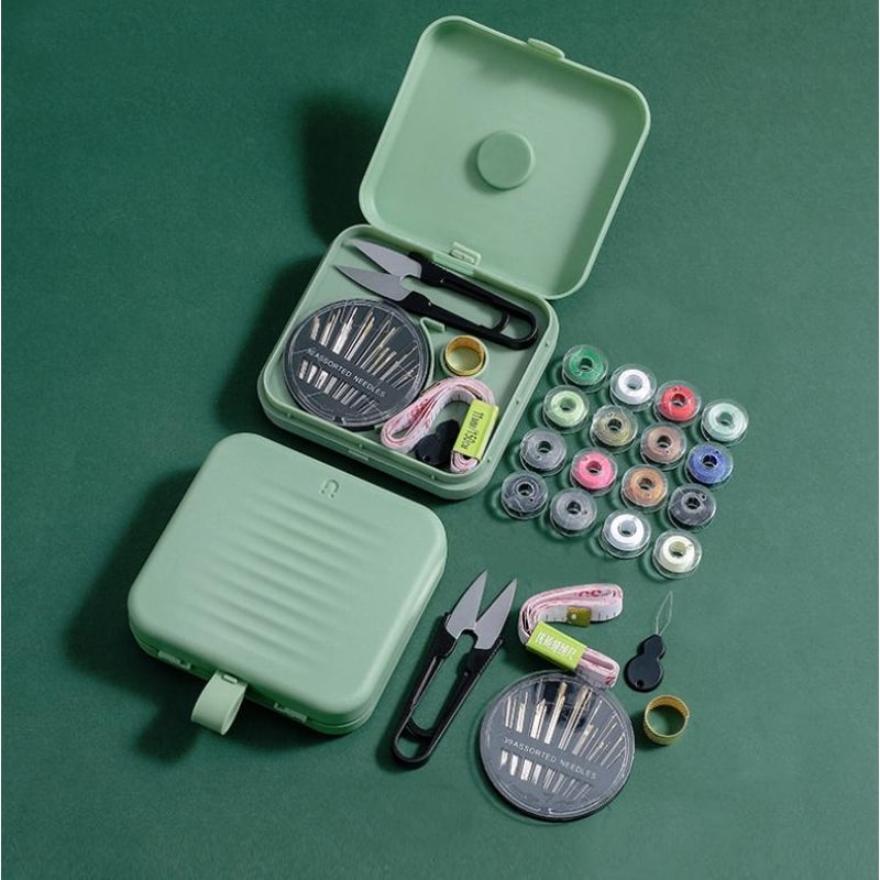 Magnetic DoubleLayer Sewing Box Set With Tools 3