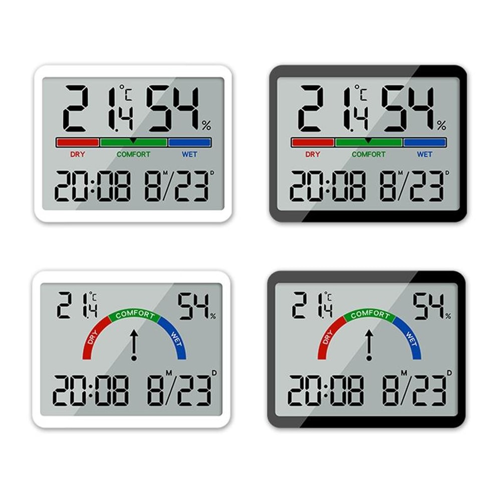 Magnetic LCD Digital Alarm Clock With Temperature Humidity Display 1