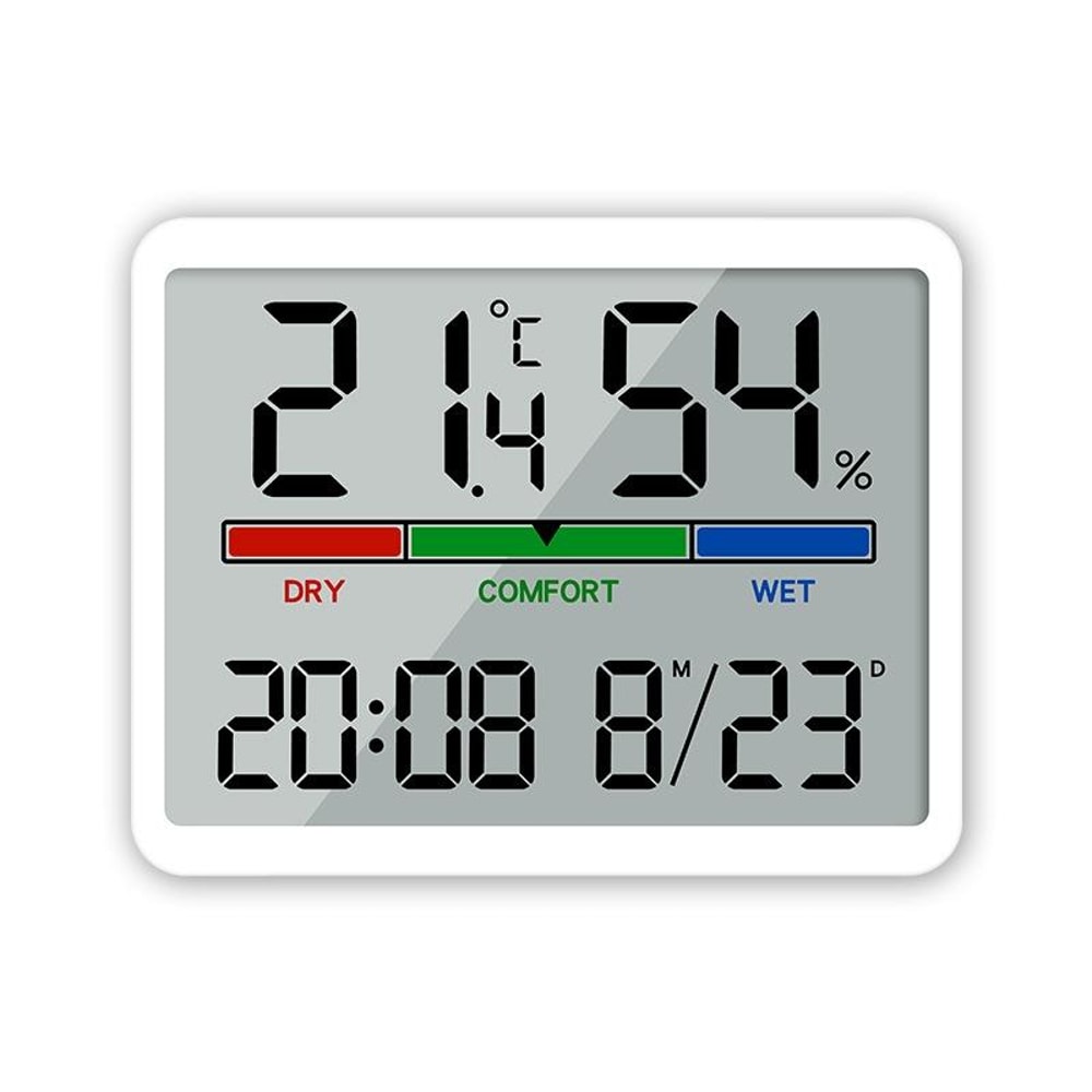 Magnetic LCD Digital Alarm Clock With Temperature Humidity Display 8