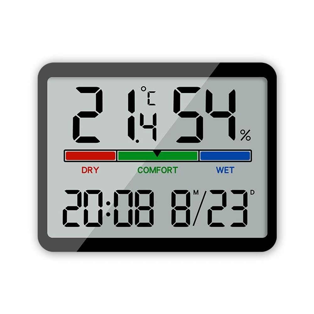 Magnetic LCD Digital Alarm Clock With Temperature Humidity Display 9
