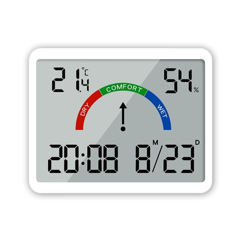 Magnetic LCD Digital Alarm Clock With Temperature Humidity Display 10