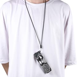 snake pattern tpu pu electronic cigarette case with lanyard, stylish & protective