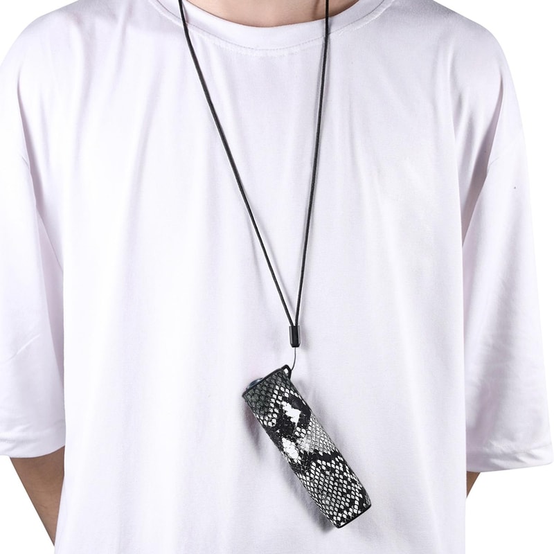 Snake Pattern TPU PU Electronic Cigarette Case With Lanyard Stylish Protective 0