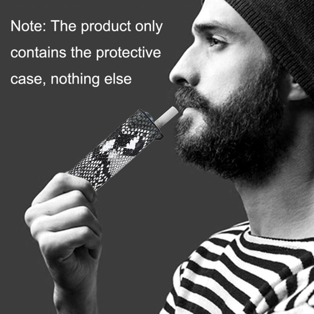 Snake Pattern TPU PU Electronic Cigarette Case With Lanyard Stylish Protective 5