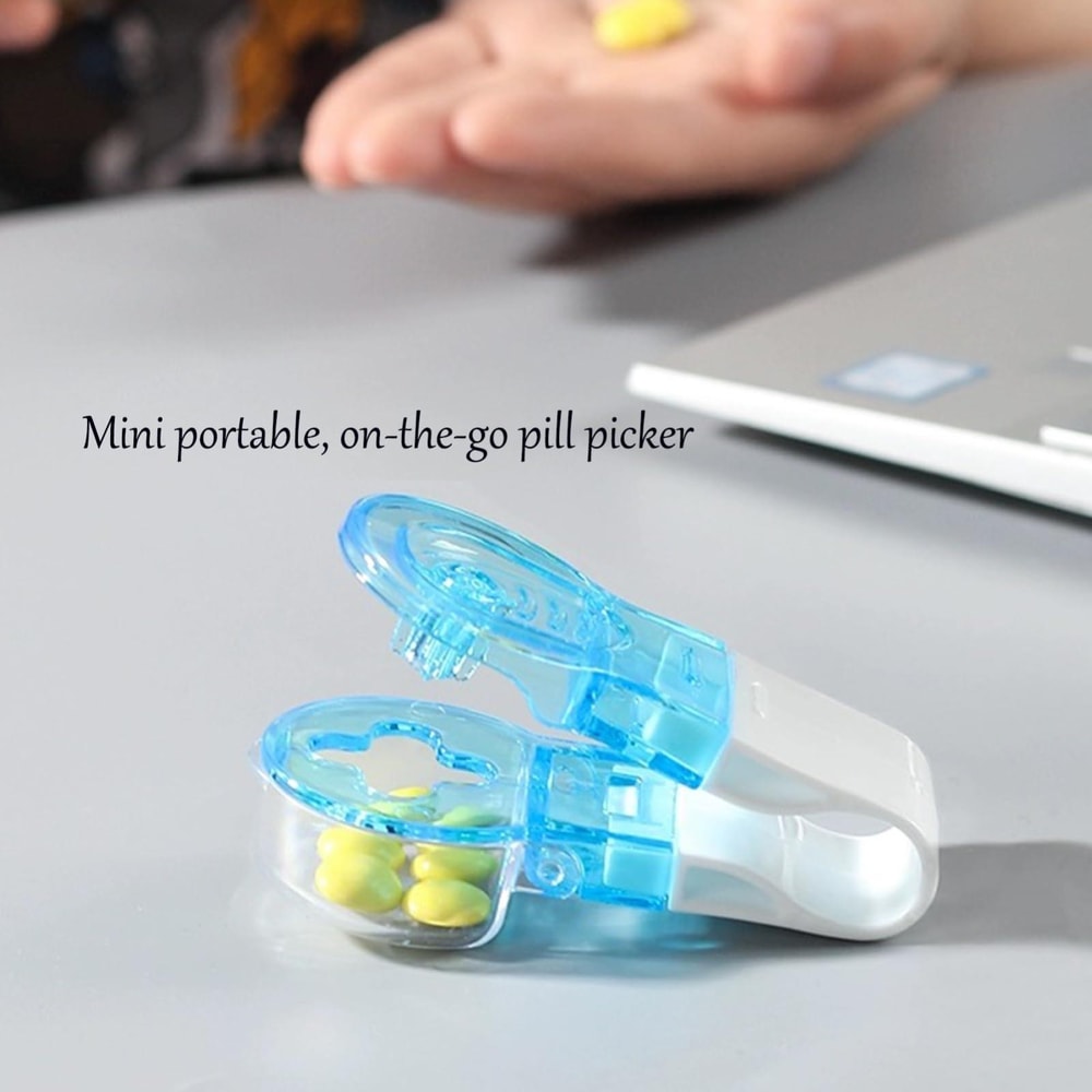 Compact Portable Pill Organizer Tablet Box With Blister Pack Opener 3