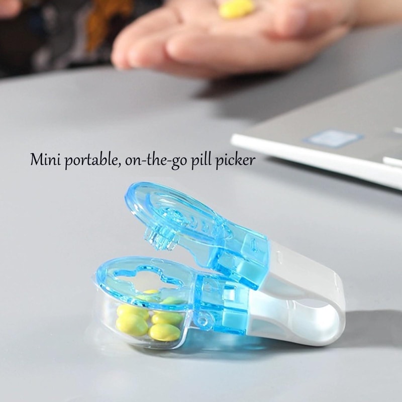 Compact Portable Pill Organizer Tablet Box With Blister Pack Opener 3