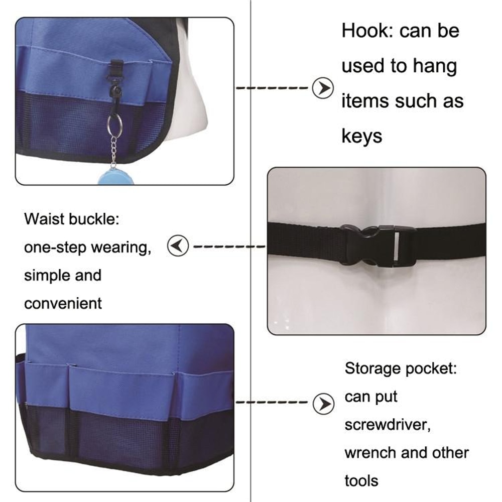 HeavyDuty Multi Pocket Tool Apron For Garden Workshop 4
