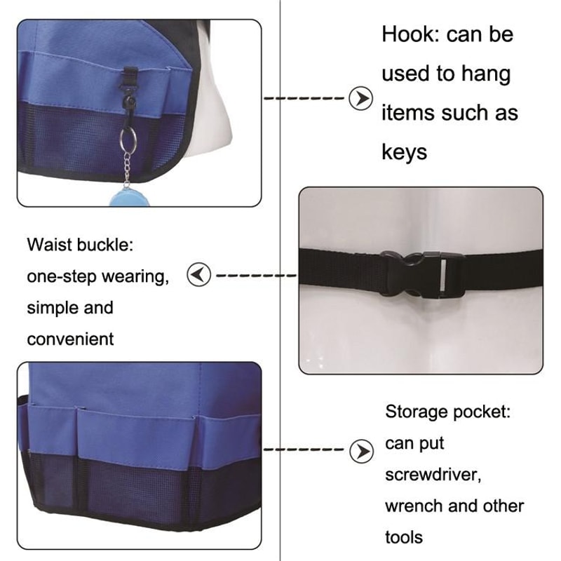 HeavyDuty Multi Pocket Tool Apron For Garden Workshop 4