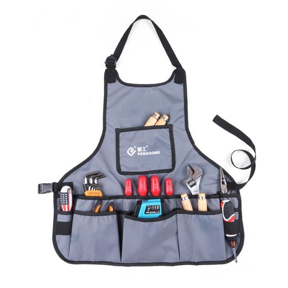 HeavyDuty Multi Pocket Tool Apron For Garden Workshop 6