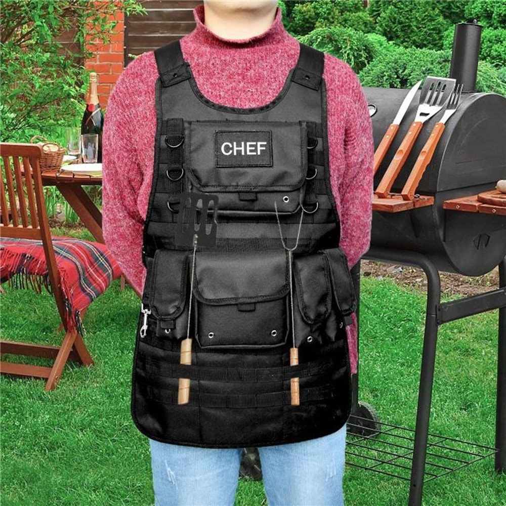 Heavy-Duty Multi Pocket Tool Apron for Garden & Workshop