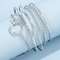 Adjustable Leaf Diamond Lace Bracelet Elegant Alloy Jewelry 0